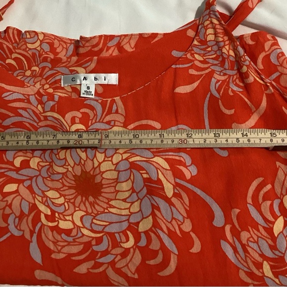 CAbi women’s Tank Orange Floral S - Picture 6 of 6